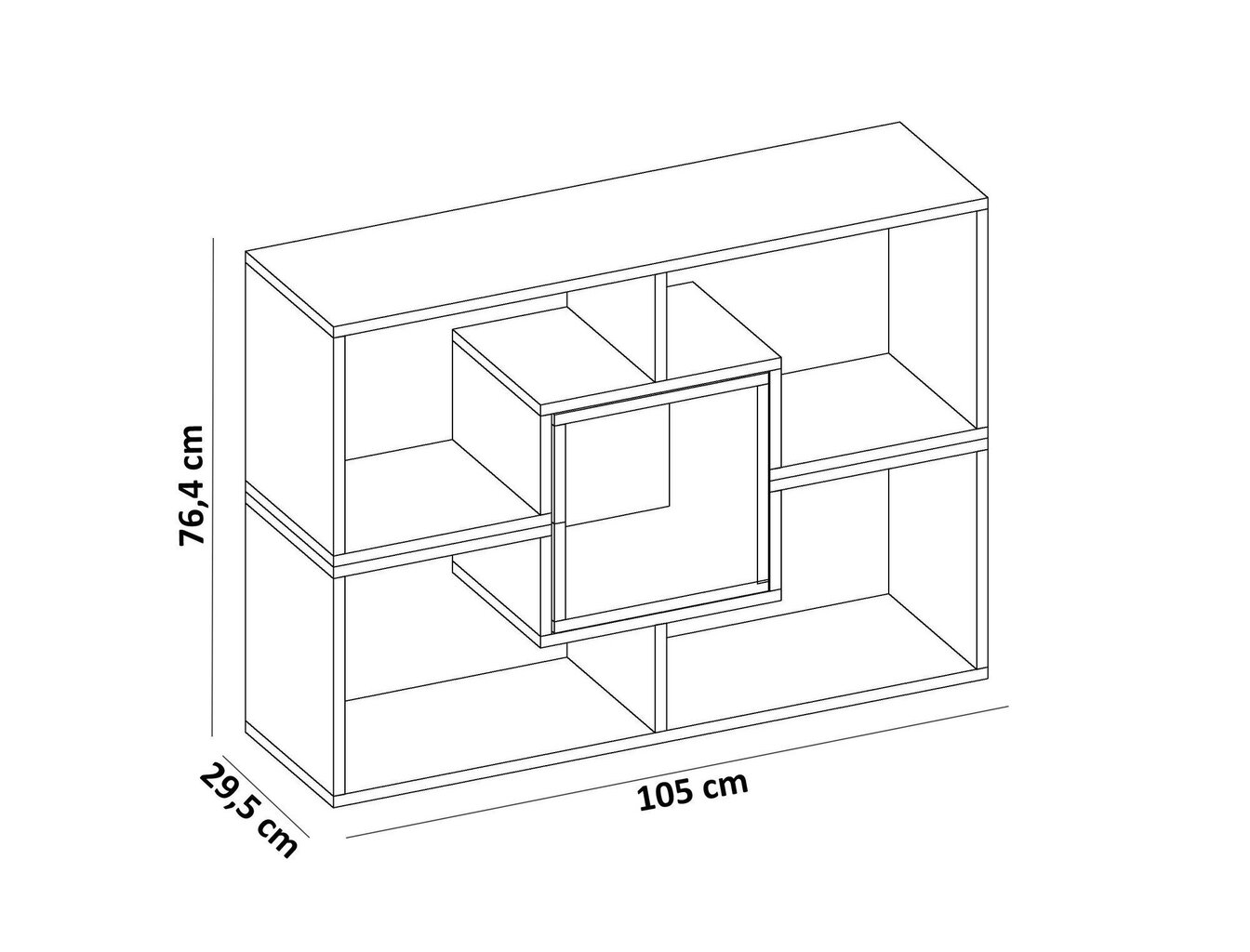 Eraldiseisev riiul Kalune Design Beled, valge hind ja info | Riiulid | kaup24.ee