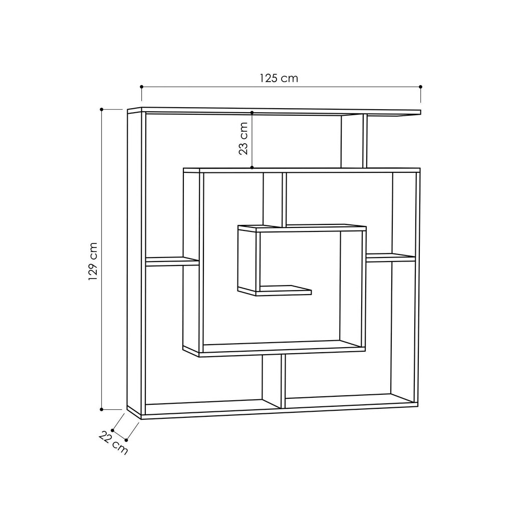 Eraldiseisev riiul Kalune Design Maze, hall hind ja info | Riiulid | kaup24.ee