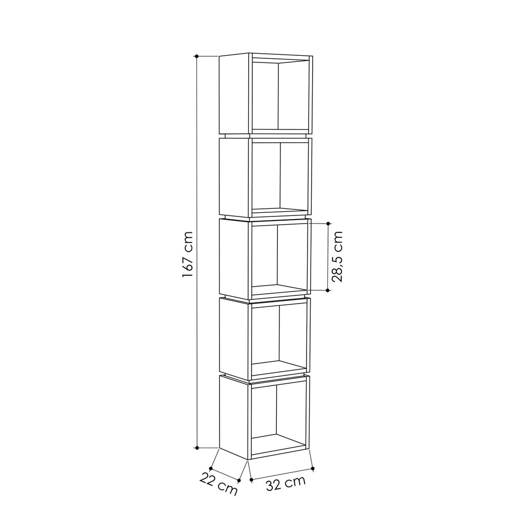 Eraldiseisev riiul Kalune Design Multi, valge hind ja info | Riiulid | kaup24.ee