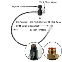 Asendus Uus Pcp Tankla Adapter 37-Tollise Voolikuga, Mis Ühildub Kõrgsurveõhu Või Co2 Autotarvikutega hind ja info | Mootori osad | kaup24.ee