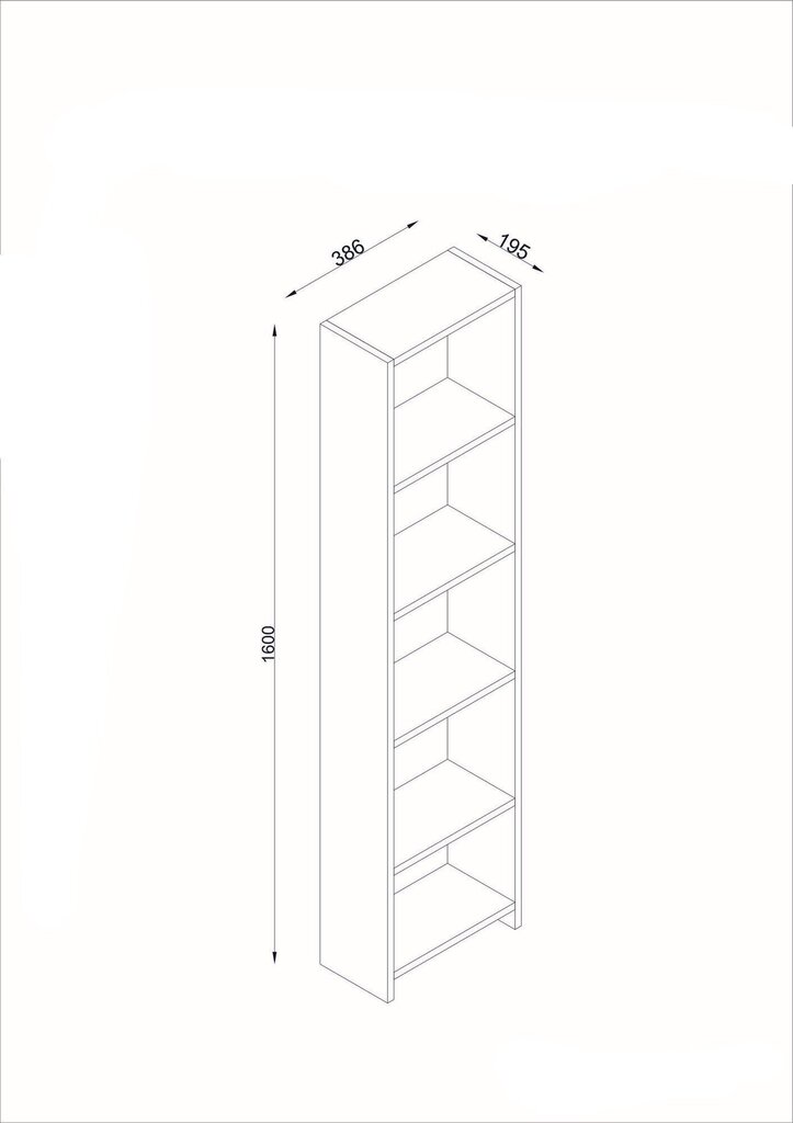 Eraldiseisev riiul Kalune Design Cansu D, valge цена и информация | Riiulid | kaup24.ee