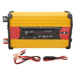 300 W modifitseeritud siinuslaine autoinverter, kahe USB LED-ekraaniga auto toitemuundur koos multifunktsionaalse mängijaga sigaretisüütajaga 12 V kuni AC 230 V hind ja info | Mägironimise varustus | kaup24.ee