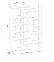 Eraldiseisev riiul Kalune Design Belinda, valge/pruun hind ja info | Riiulid | kaup24.ee