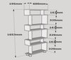 Eraldiseisev riiul Kalune Design Blok, valge/pruun цена и информация | Riiulid | kaup24.ee