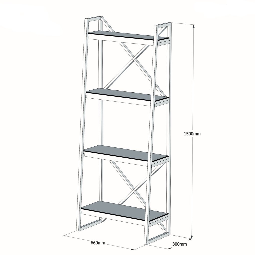 Eraldiseisev riiul Kalune Design Alaro Ladder, pruun/must hind ja info | Riiulid | kaup24.ee