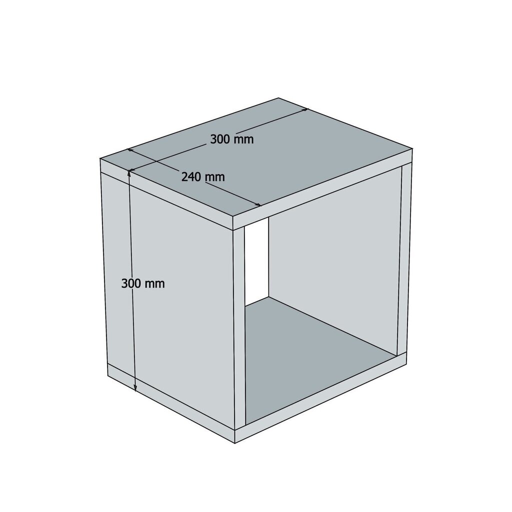 Seinariiul Kalune Design Box Cube, pruun hind ja info | Riiulid | kaup24.ee