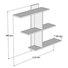 Seinariiul Kalune Design Bahro, pruun/valge hind ja info | Riiulid | kaup24.ee