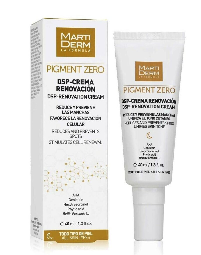 Näokreem pigmendilaikude vastu Martiderm Pigment Zero 40 ml hind ja info | Näokreemid | kaup24.ee