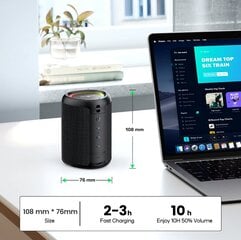 Mini kaasaskantav väline Bluetooth kõlar Hämmastav bass traadita kõlar BT5.3 TWS ühenduvus helikarp LED valgusega hind ja info | Koduaudio ja "Soundbar" süsteemid | kaup24.ee