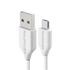 Punutud kaabel RAVPower RP-CB016 1m USB A kuni Micro-USB цена и информация | Кабели для телефонов | kaup24.ee