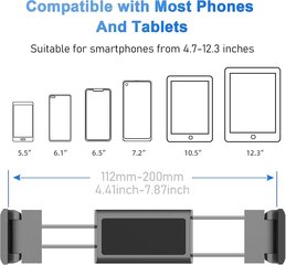 Tahvelarvutikinnitusega auto, 360 kraadi reguleeritav peatoe kinnitus Ipad Iphone-seeria nutitelefoni ja tahvelarvuti jaoks hind ja info | Mobiiltelefonide hoidjad | kaup24.ee