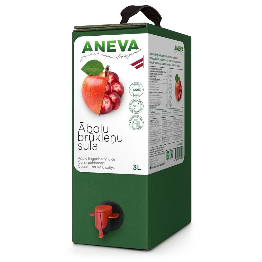 Õuna-pohlamahl naturaalne 3L Aneva J цена и информация | Mahlad, nektarid | kaup24.ee