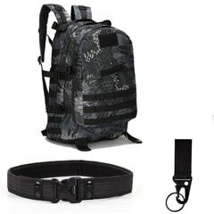 PythonBlack Set-55L 3D Outdoor Sport Military Seljakott Taktikalised seljakotid Ronimine Seljakott Telkimine Matkamine Matkamine Seljakott Sõjaväeline reisikott hind ja info | Arvutikotid | kaup24.ee