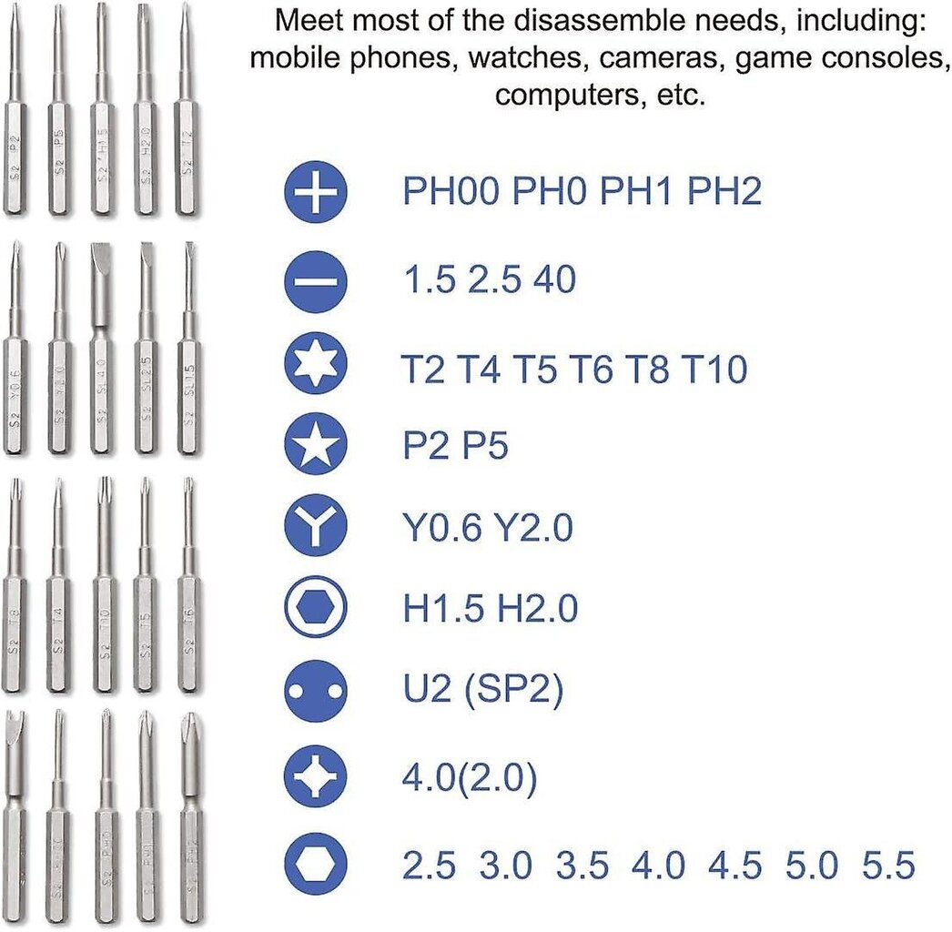 36-ühes täppiskruvikeeraja, magnetilise multifunktsionaalse kruvikeeraja komplekt, ülitäpsed remonditööriistad telefonile, iPhone'ile, arvutile, käekellale, mänguasjadele (36 ühes) hind ja info | Telefoniosad ja parandamise tööriistad | kaup24.ee