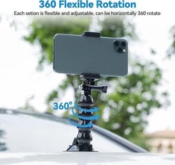 360° pöörlev painduv auto iminapa hoidik Go Pro Hero 11 10 Insta360 X3 DJI Action 3 iPhone'i jaoks hind ja info | Mobiiltelefonide hoidjad | kaup24.ee