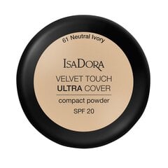 Kompaktpuuder IsaDora Velvet Touch Ultra Cover SPF 20 7,5 g, 61 Neutral Ivory цена и информация | Пудры, базы под макияж | kaup24.ee