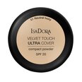 Kompaktpuuder IsaDora Velvet Touch Ultra Cover SPF 20 7,5 g, 61 Neutral Ivory