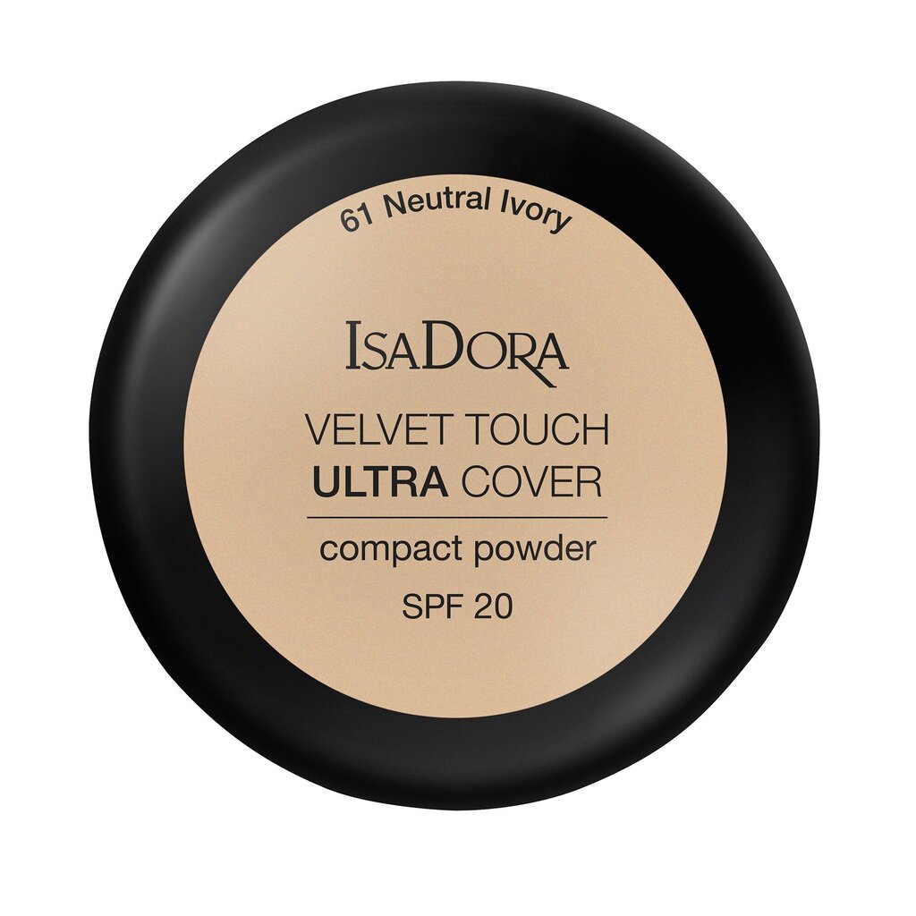 Kompaktpuuder IsaDora Velvet Touch Ultra Cover SPF 20 7,5 g, 61 Neutral Ivory цена и информация | Jumestuskreemid, puudrid | kaup24.ee