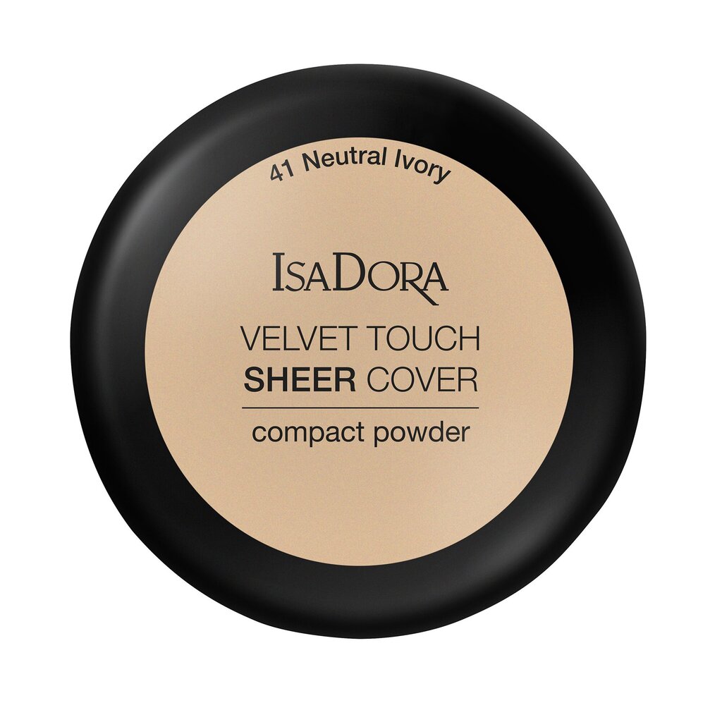 Kompaktpuuder IsaDora Velvet Touch Sheer Cover 10 g, 41 Neutral Ivory hind ja info | Jumestuskreemid, puudrid | kaup24.ee