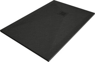 Прямоугольный душевой поддон Mexen Stone+ с сифоном, 100 x 70 см, Black+Black цена и информация | Стойки для душа | kaup24.ee