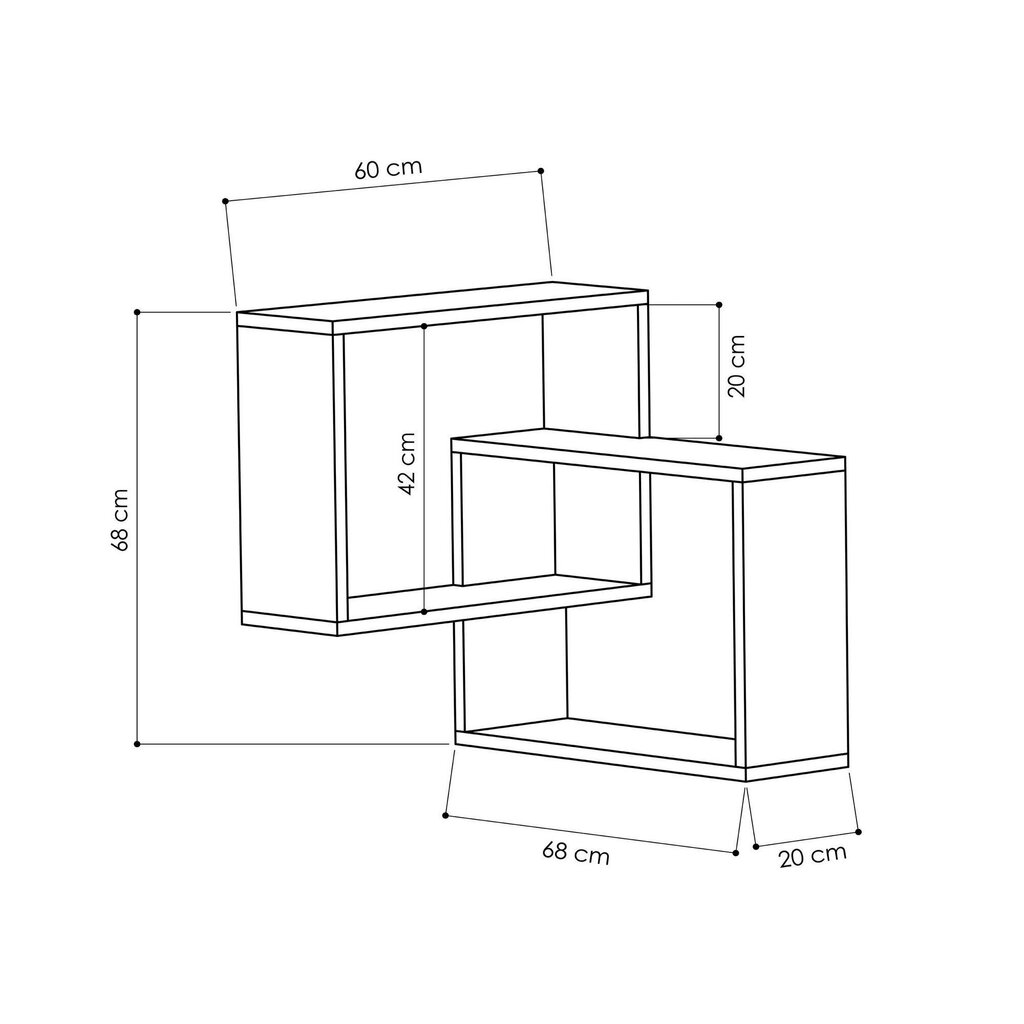 Riiul Kalune Design Ring, valge/hall hind ja info | Riiulid | kaup24.ee