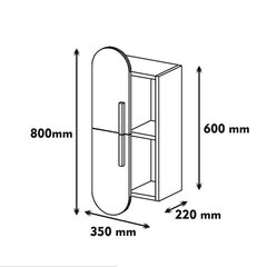 Riiul Kalune Design Rose, pruun/valge hind ja info | Riiulid | kaup24.ee