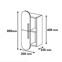 Riiul Kalune Design Rose, pruun/kollane hind ja info | Riiulid | kaup24.ee