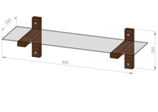 Riiul Kalune Design R101, pruun/hall hind ja info | Riiulid | kaup24.ee