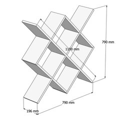 Riiul Kalune Design Semo, pruun/valge hind ja info | Riiulid | kaup24.ee