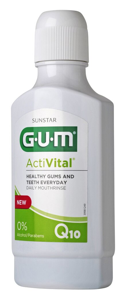 Suuloputusvesi ActiVital koos Q10 ja granaatõunaga 300ml GUM hind ja info | Suuhügieen | kaup24.ee