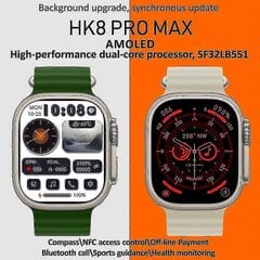 Hk8 Pro Max Ultra nutikell meeste 49 mm Amoled ekraaniga kompass Nfc nutikell-yky hind ja info | Nutikellad (smartwatch) | kaup24.ee