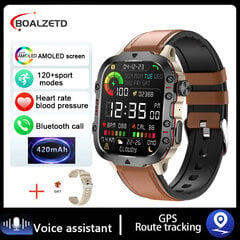 2024 Meeste Nutikell Välitingimustes 2,01-Tolline Ekraan 3At Veekindlad Kellad Bluetooth Call Ai Voice Sport Nutikell Android Xiaomi Ios Jaoks_Belt brown_3TAM Waterproof hind ja info | Nutikellad (smartwatch) | kaup24.ee