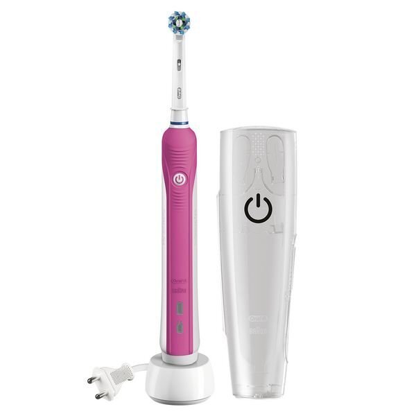 Elektriline hambahari Oral-B PRO 750 3D, valge/roosa hind ja info | Elektrilised hambaharjad | kaup24.ee