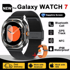 Samsung Galaxy Watch 7 Ultra Uus Gps-Raja Nutikell Meeste Amoled, Alati Kuvatav Kell Bt Talk Nfc Sport Nutikellad Naistele_Orange mesh belt_Galaxy Watch 7 Ultra hind ja info | Nutikellad (smartwatch) | kaup24.ee