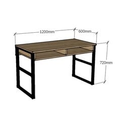 Письменный стол Kalune Design Misto, коричневый/черный цена и информация | Компьютерные, письменные столы | kaup24.ee
