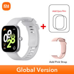 Laos Globaalne Versioon Redmi Watch 4 Smart Watch Ultra Suur 1,97-Tolline Amoled-Ekraan, 20-Päevane Aku Tööiga, 5-Süsteemiga_Gray N Pink Strap hind ja info | Nutikellad (smartwatch) | kaup24.ee