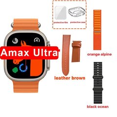 Amax Ultra 2023 seeria 8 nutikell 2,05-tolline 49 mm Nfc Bluetooth Call Sport Käevõru Juhtmeta laadimine Naiste meeste nutikell hind ja info | Nutikellad (smartwatch) | kaup24.ee