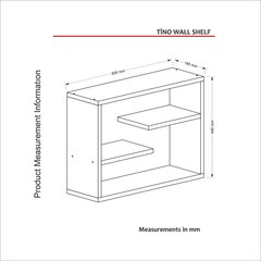 Riiul Kalune Design Tino, pruun цена и информация | Полки | kaup24.ee