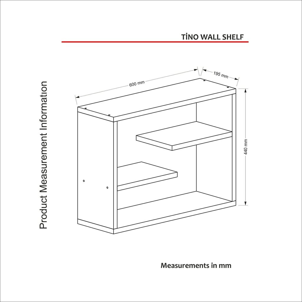 Riiul Kalune Design Tino, pruun hind ja info | Riiulid | kaup24.ee