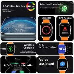 2024. Aasta Uus Ehtne Hello Watch 3 Plus Nutikell 49 Mm Amoled 4G Rom Nfc Kompasskell Bluetooth Kõne Spordi Nutikell Meestele Naistele_Black Trail green_With original box hind ja info | Nutikellad (smartwatch) | kaup24.ee