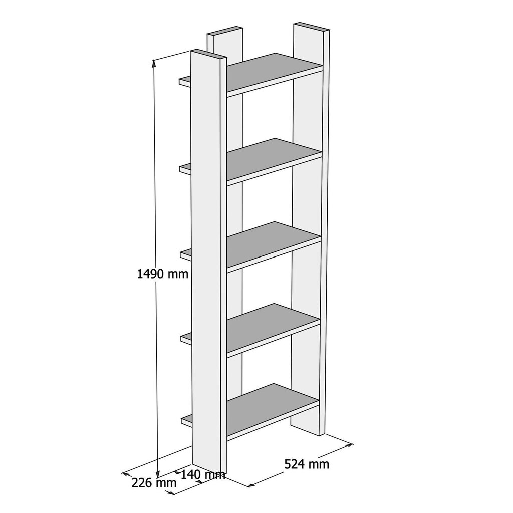 Riiul Kalune Design Virba, pruun цена и информация | Riiulid | kaup24.ee