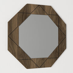 Зеркало Kalune Design Pablo, коричневое цена и информация | Подвесные зеркала | kaup24.ee
