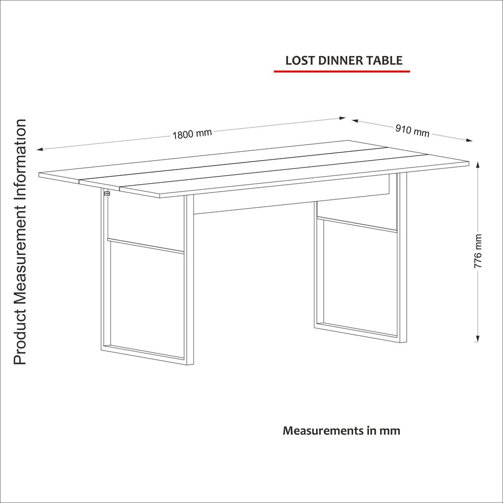 Söögilaud Kalune Design Lost, pruun hind ja info | Köögi- ja söögilauad | kaup24.ee