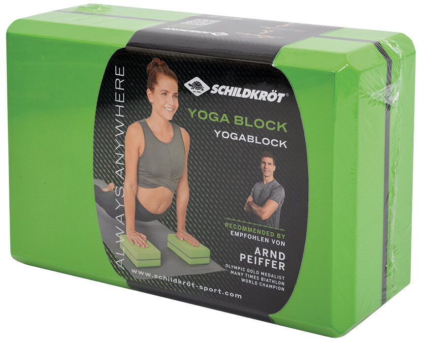 Joogaplokk Schildkrot Fitness Yoga Block, roheline цена и информация | Joogatarvikud | kaup24.ee