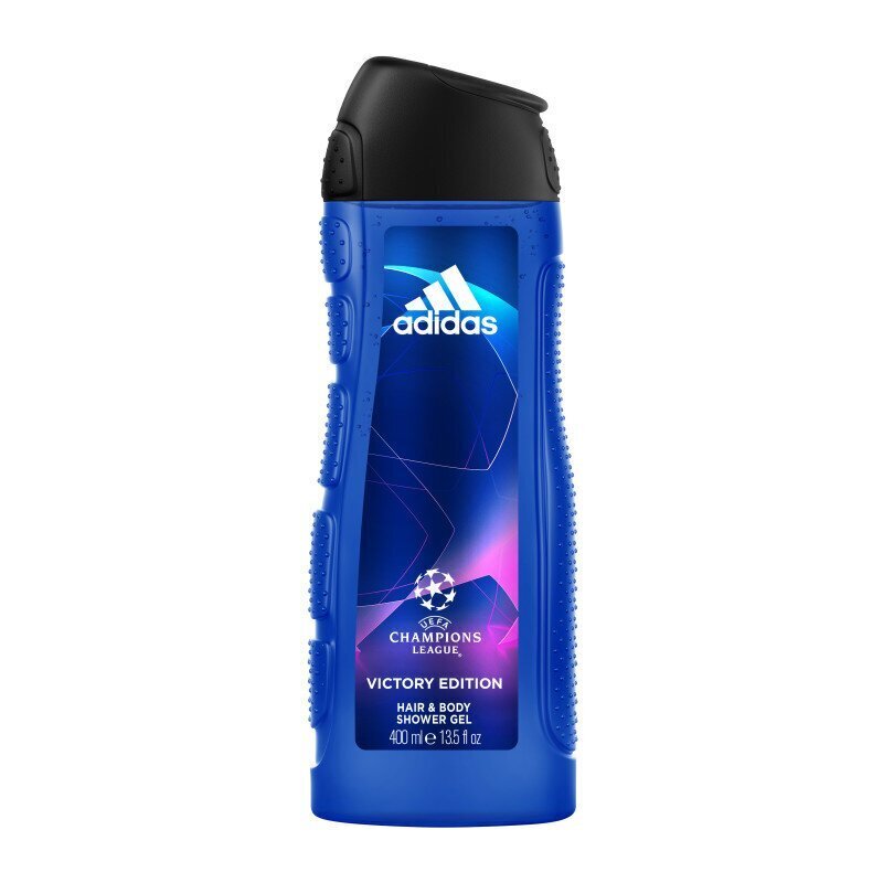 Juuste- ja kehapesušampoon meestele Adidas UEFA Champions League Victory Edition 400 ml цена и информация | Šampoonid | kaup24.ee