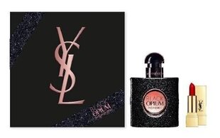 Komplekt Yves Saint Laurent Black Opium: EDP naistele 30 ml + huulepulk 1,4 ml цена и информация | Женские духи | kaup24.ee