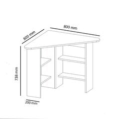 Kirjutuslaud Kalune Design Corner, valge цена и информация | Компьютерные, письменные столы | kaup24.ee