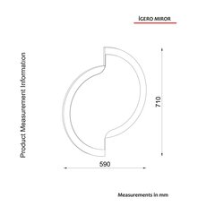 Зеркало Kalune Design Igero, коричневое/черное цена и информация | Зеркала | kaup24.ee