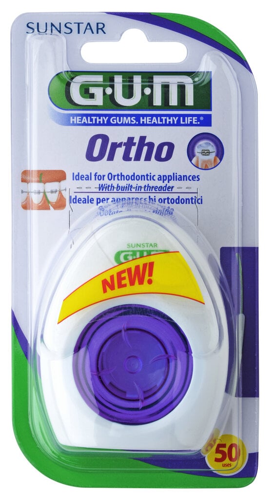 Ortho niit N50 (spetsiaalselt ortodontiliste seadmete kandjatele) G.U.M.® (3220) hind ja info | Suuhügieen | kaup24.ee