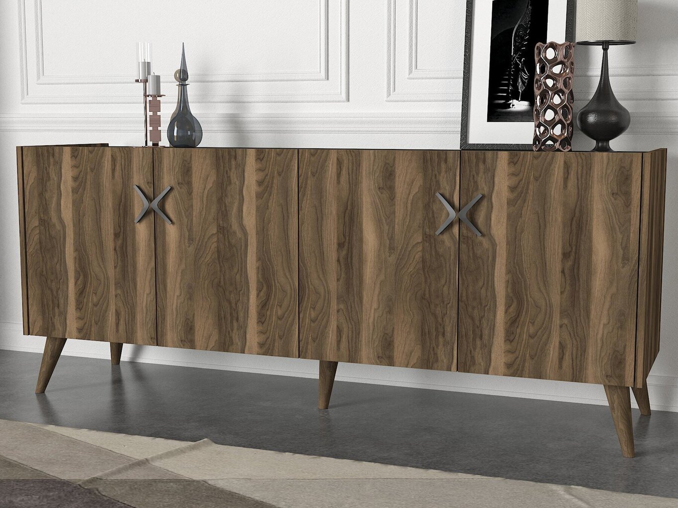 Kummut Kalune Design Wood, pruun/hall hind ja info | Kummutid | kaup24.ee